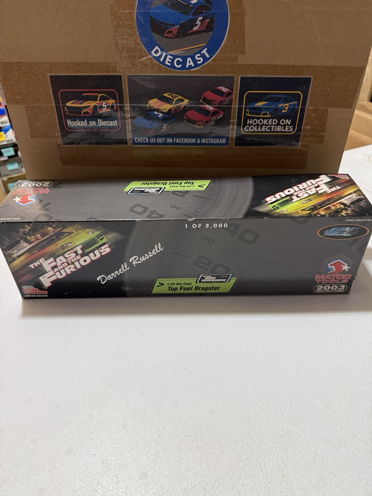 DARRELL RUSSELL THE FAST AND THE FURIOUS 03’ NHRA Top Fuel Dragster 1/24 Diecast