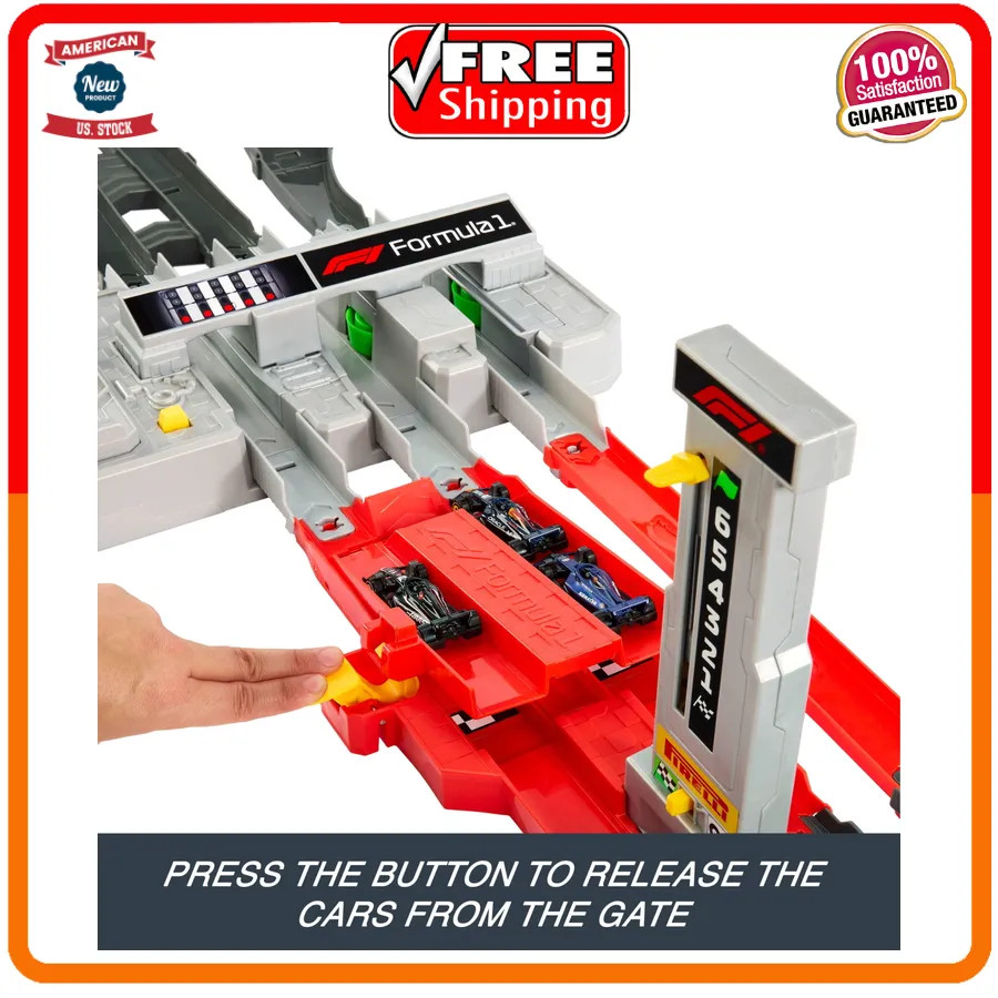 Hot Wheels Formula 1 Grand Prix Circuit Track Set with 3 Die Cast Cars 1:64