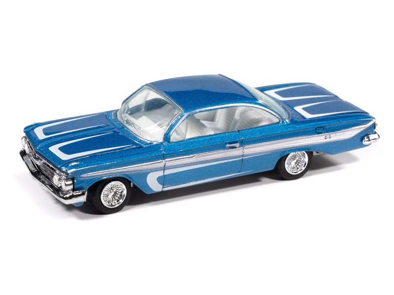 1961 Chevy Impala SS 409 – Blue 1:64 Scale Model – Johnny Lightning JLSP406B