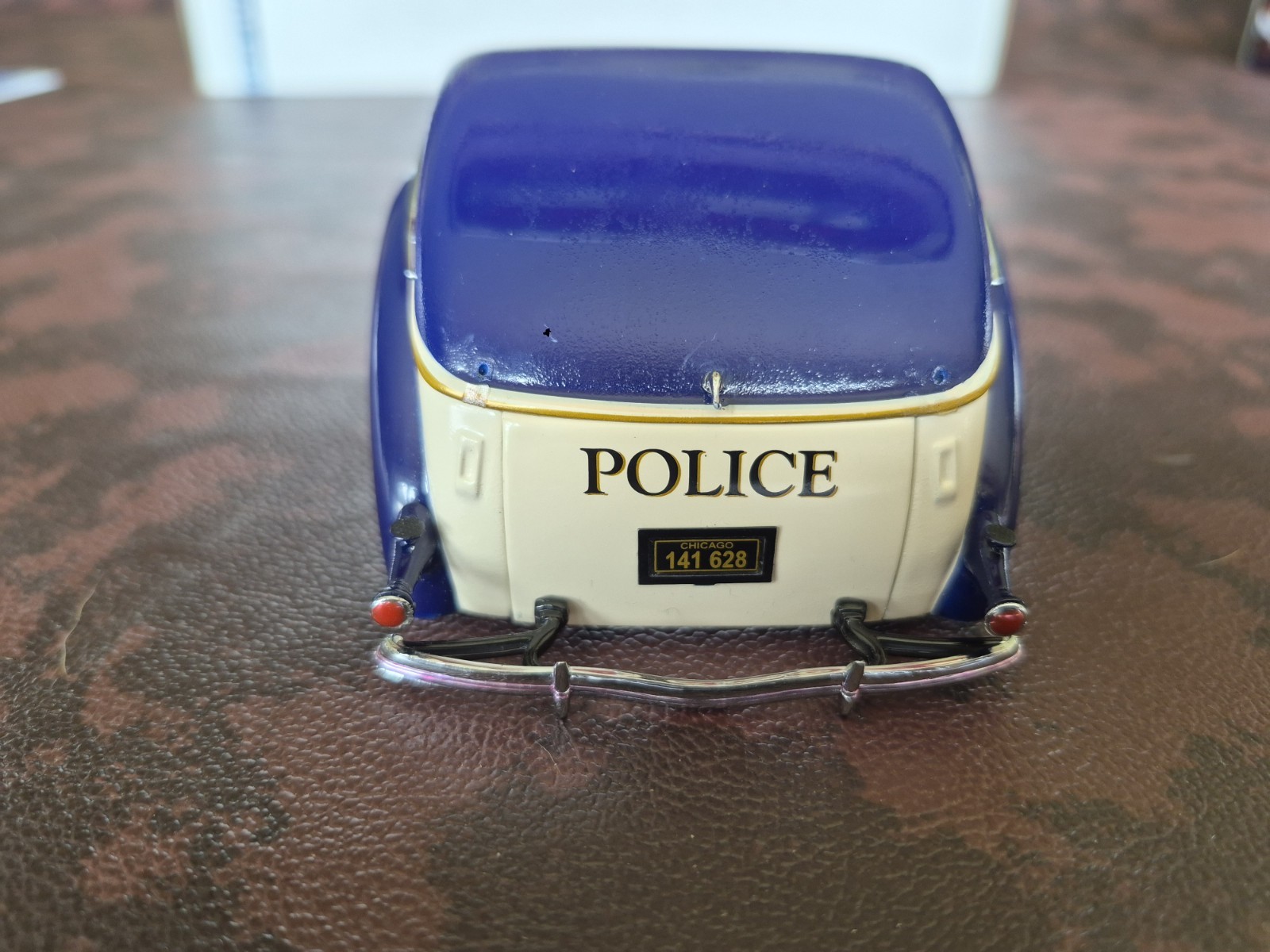 Franklin Mint 1933 Ford Tudor Police Car with Trailer & Paperwork Read Descrip.