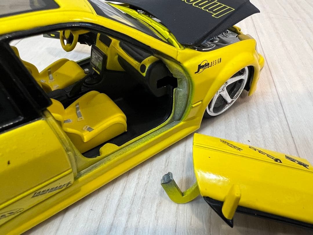 Rare 1/24 Lexus IS300 (Altezza) Model Car Yellow Finish Used