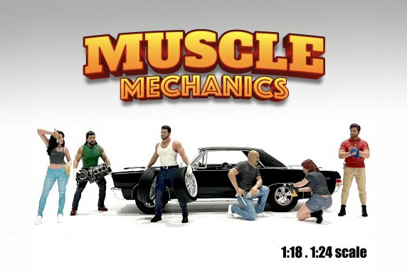 “MUSCLE MECHANICS” FIGURE #3 1/24 RESIN FIGURINE SHOWCASTS AD-25203