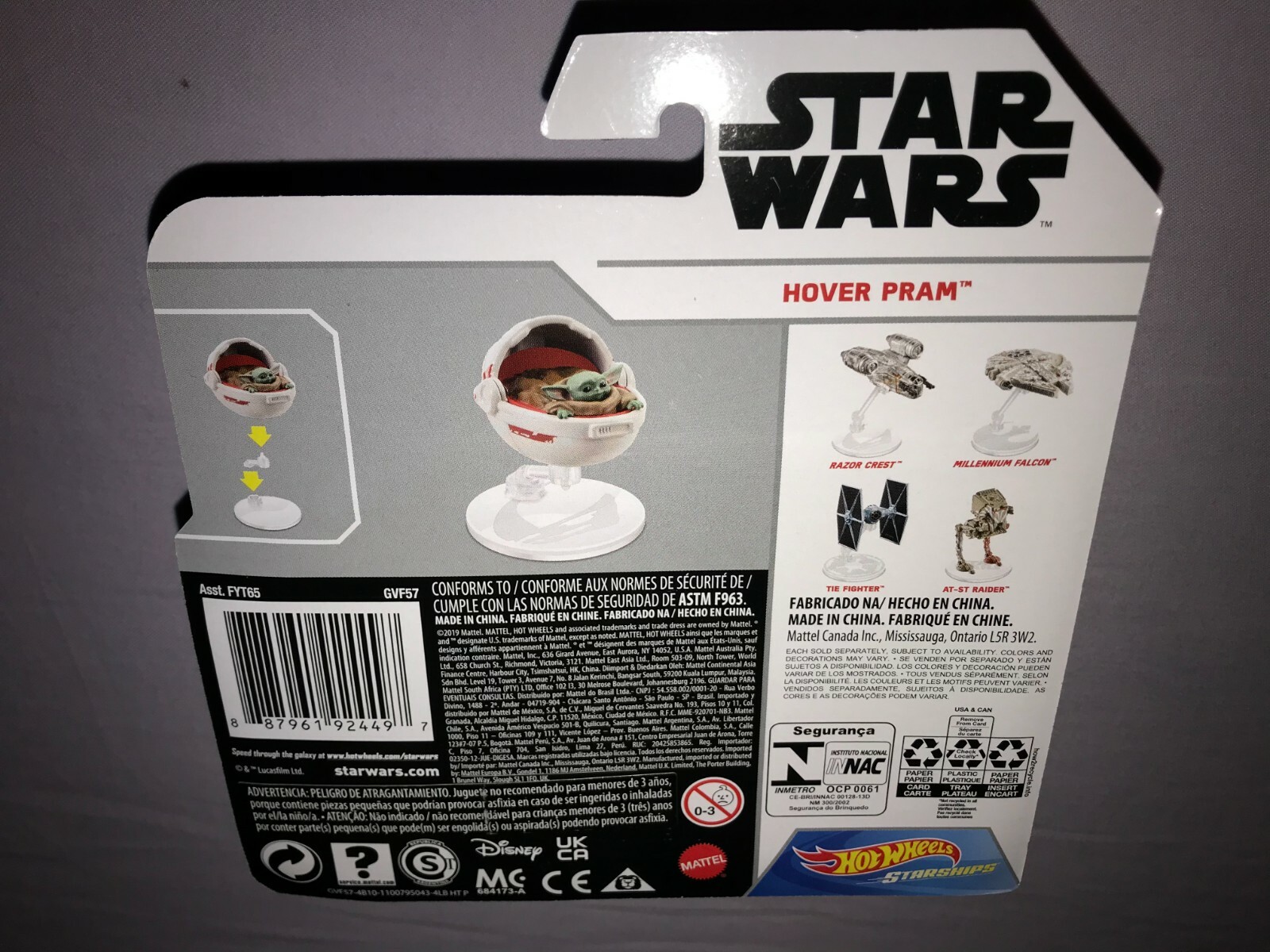 Hot Wheels Star Wars STARSHIPS THE CHILD HOVER PRAM THE MANDALORIAN **NEW**