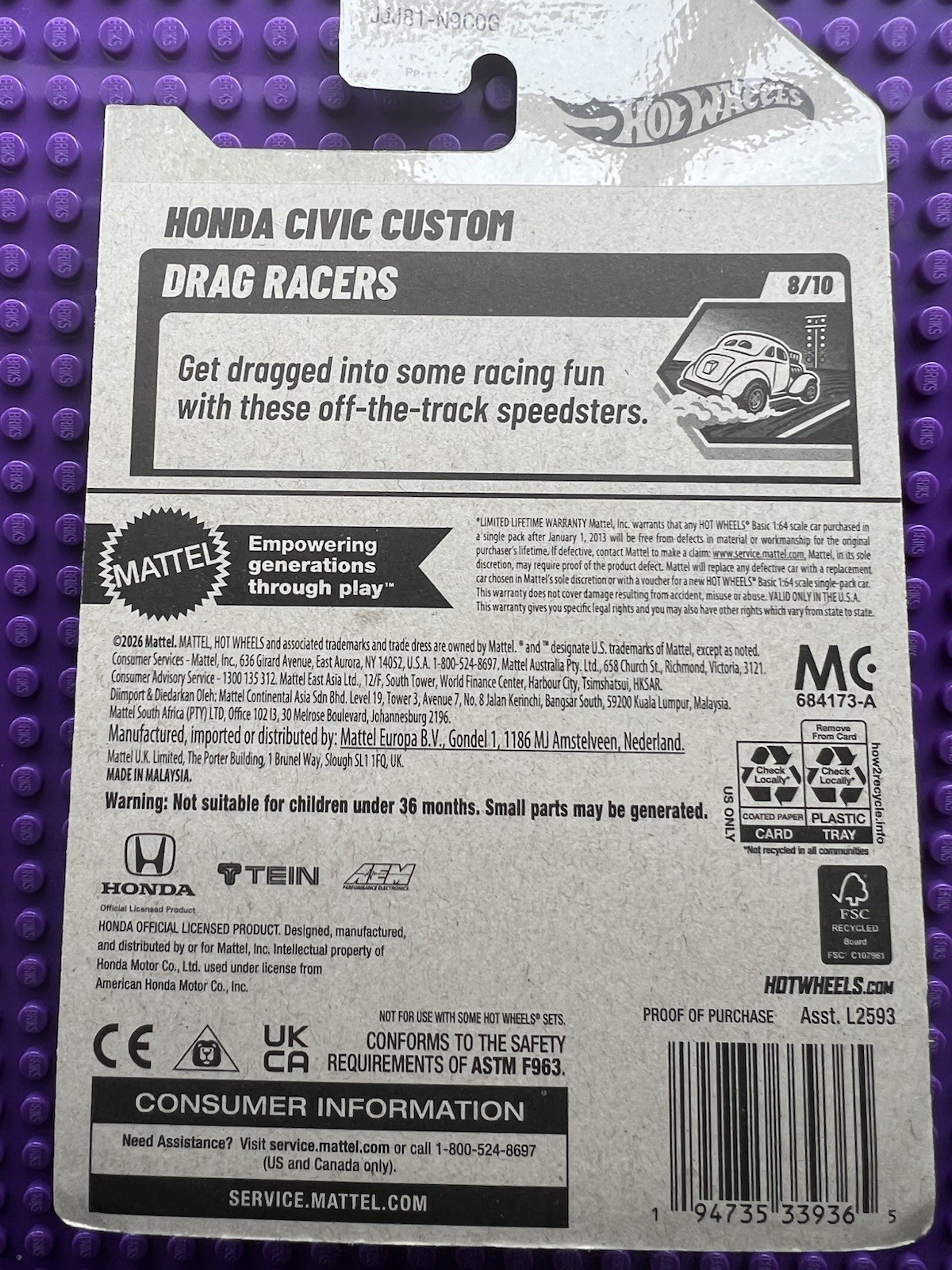 2026 HOT WHEELS HONDA CIVIC CUSTOM