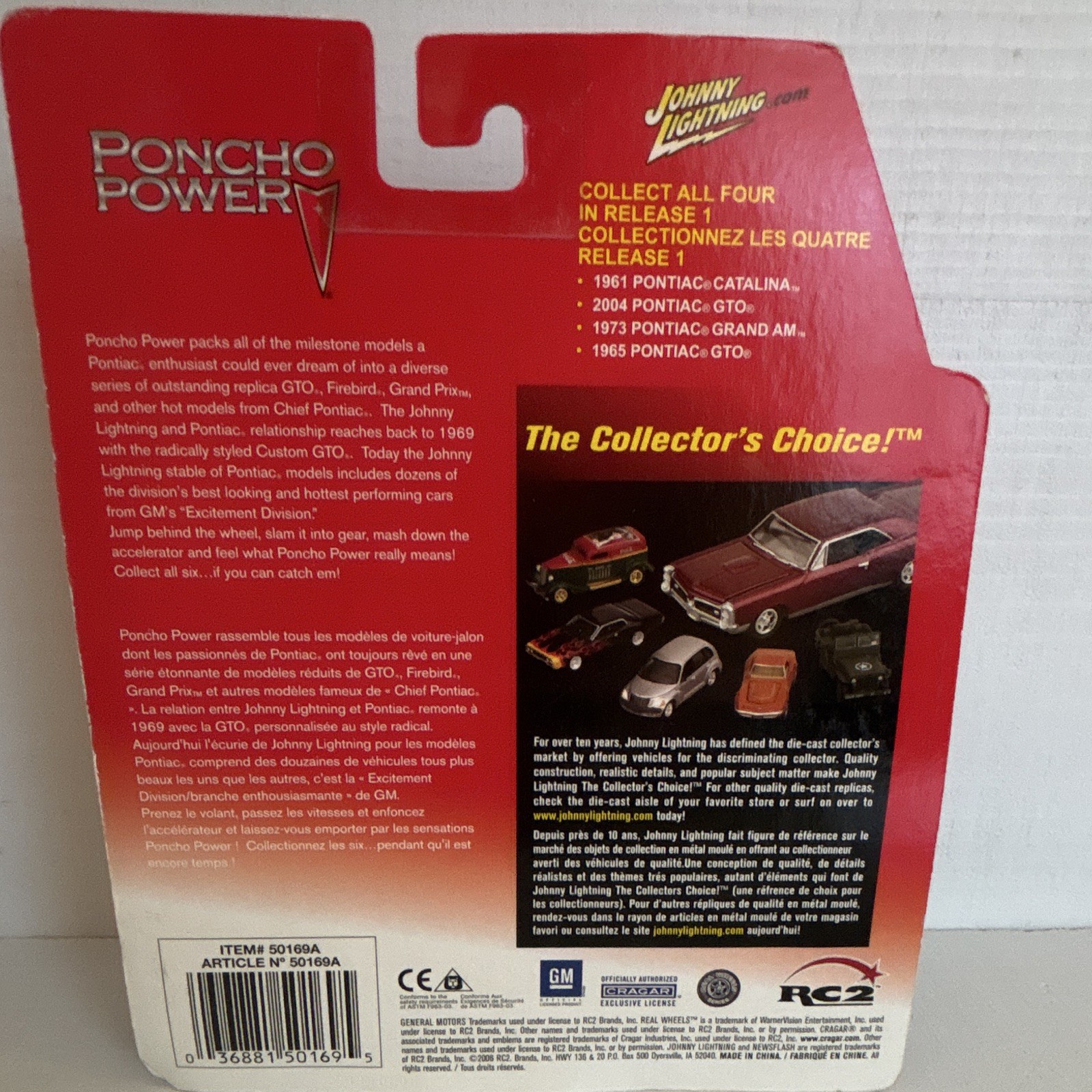 Johnny Lightning Poncho Power 2004 Pontiac GTO 1:64 Diecast Car Black Unopened