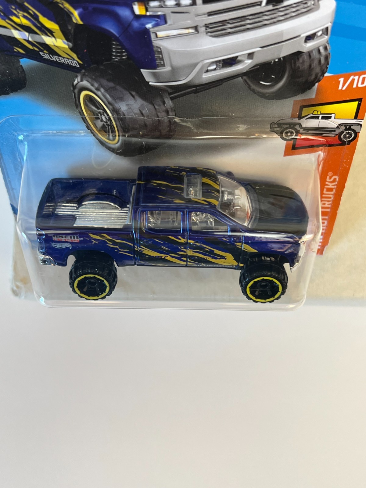 NIP 2019 Hot Wheels ’19 Chevy Silverado Trail Boss LT 83/250 Blue HW Hot Trucks