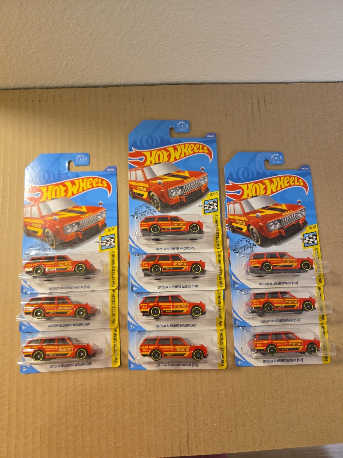 Hot Wheels 2020 # 146 Datsun Bluebird Wagon 510 Red MOMO Lot of 10
