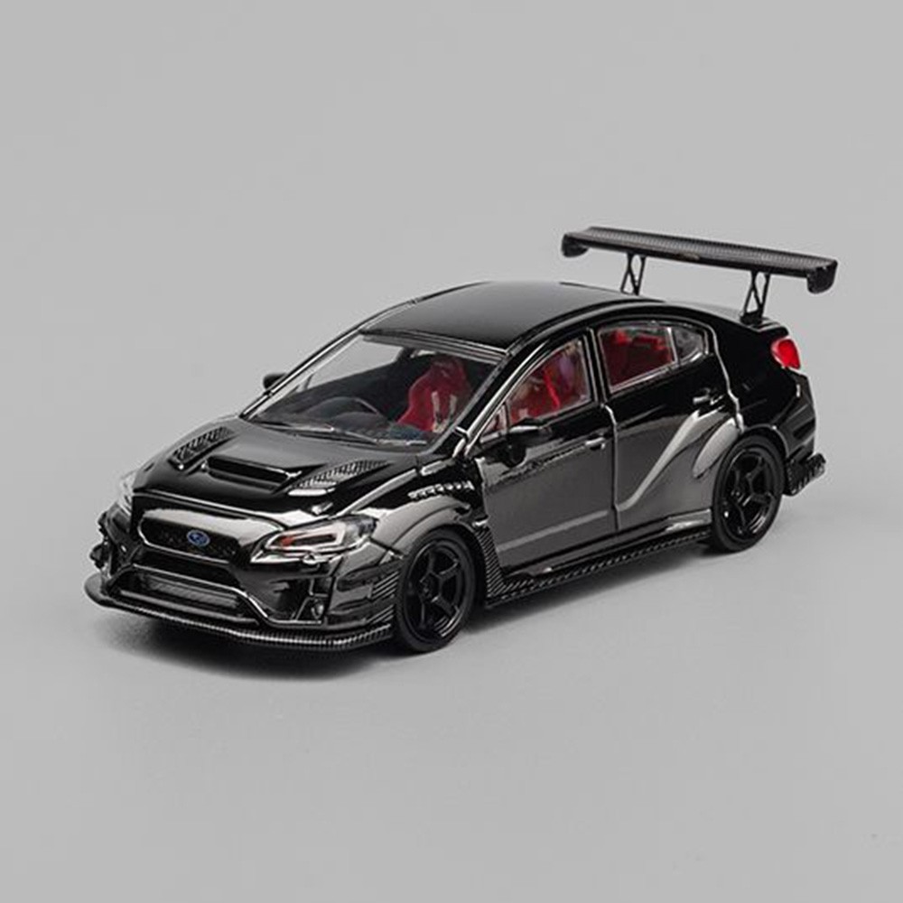 CM Model 1/64 Subaru WRX STi Varis WideBody 1.0 Chome Black Diecast# CM64-STI-06