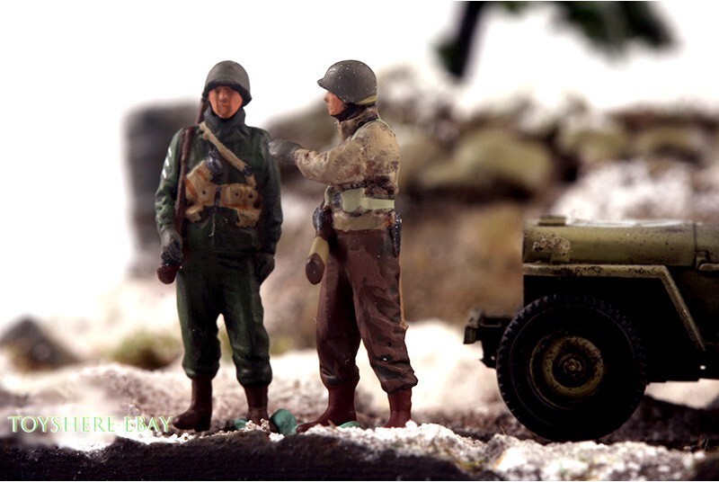 1/72 TANK 1:72 WW2 2PCS USA Soldier toy TotalWar diorama in stock