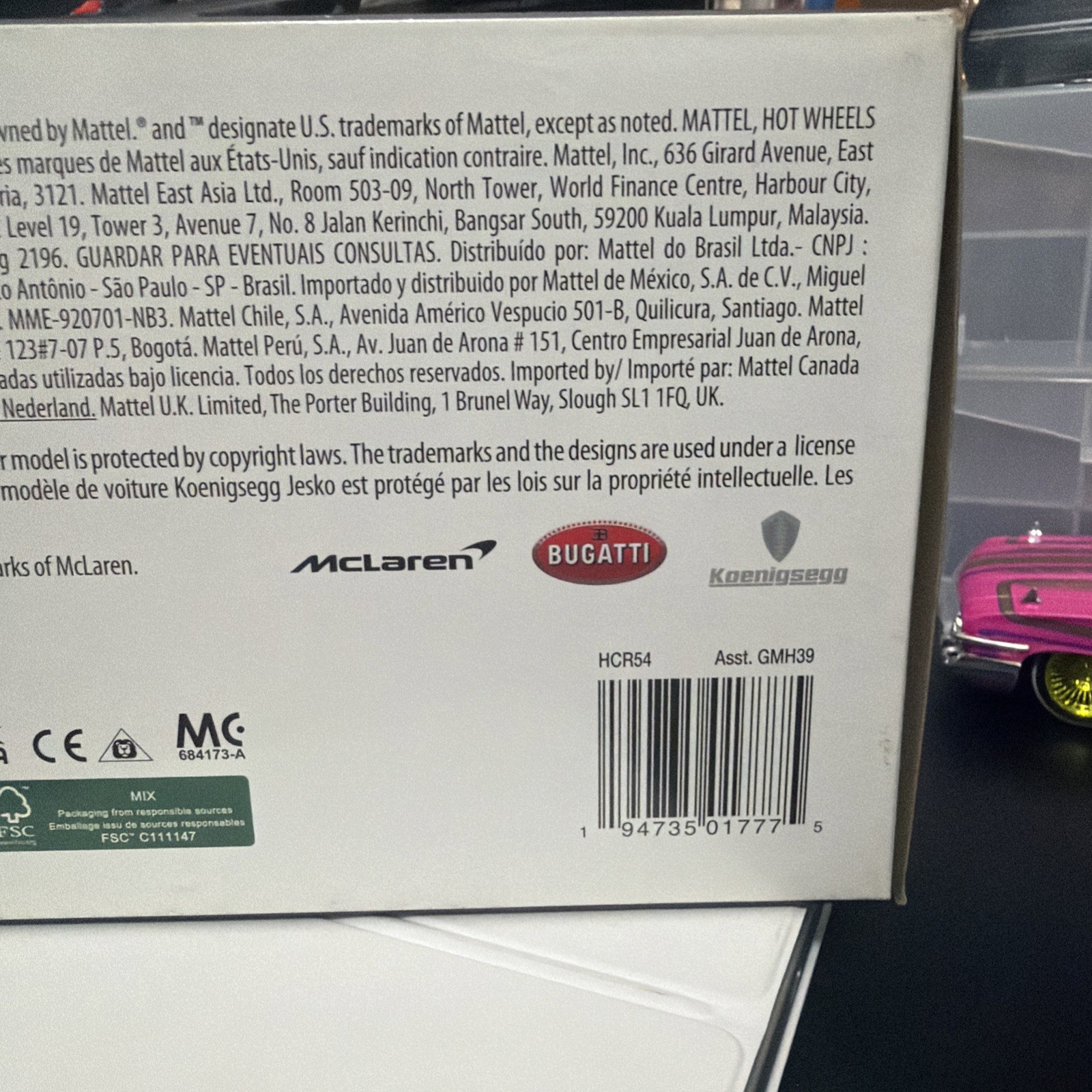 2021 Hot Wheels Premium Diorama Exotics-Carry On-Bugatti-McLaren-Koenigsegg❤️