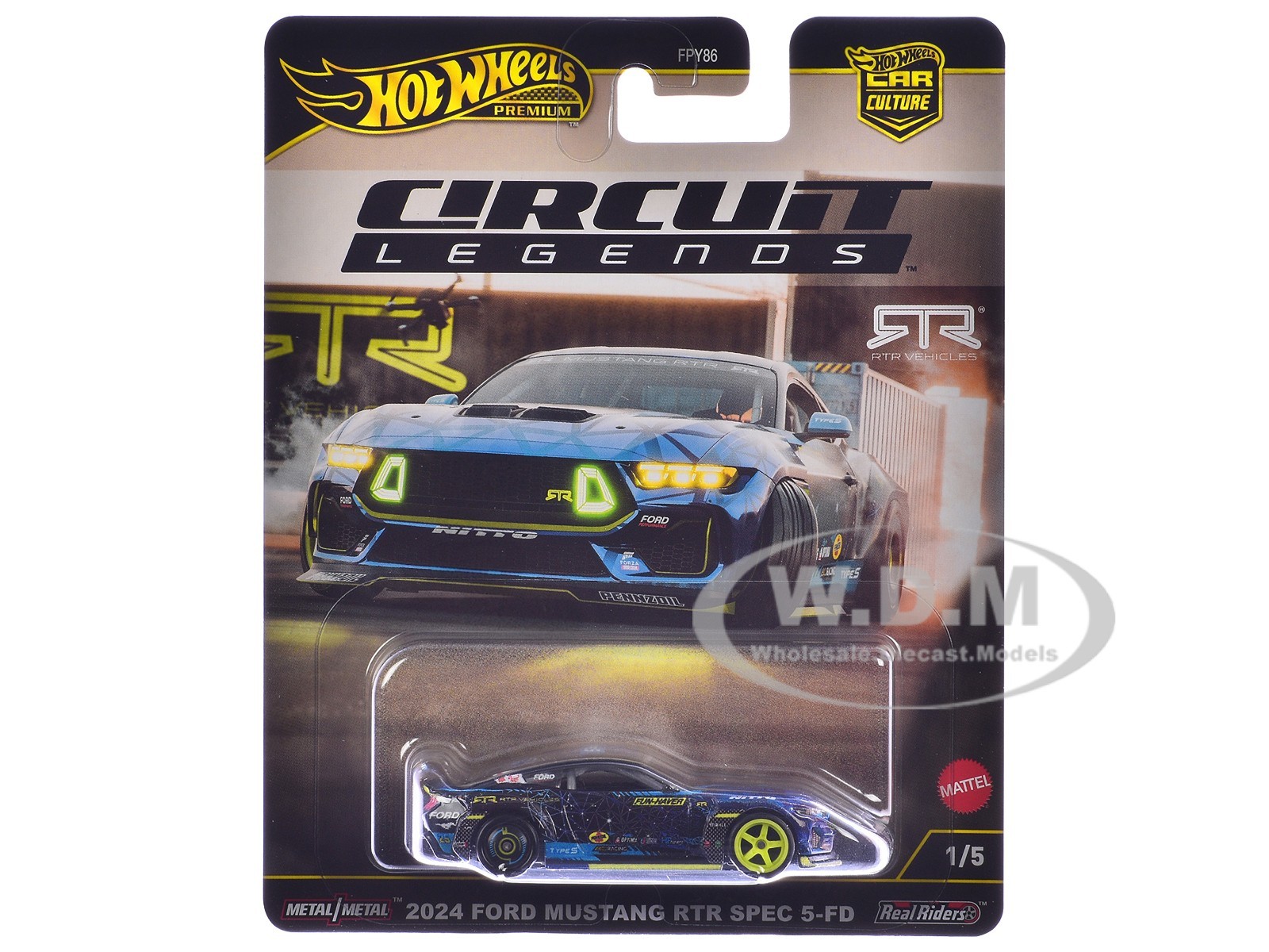 2024 FORD MUSTANG RTR SPEC 5-FD DARK BLUE DIECAST MODEL CAR BY HOT WHEELS JBK48