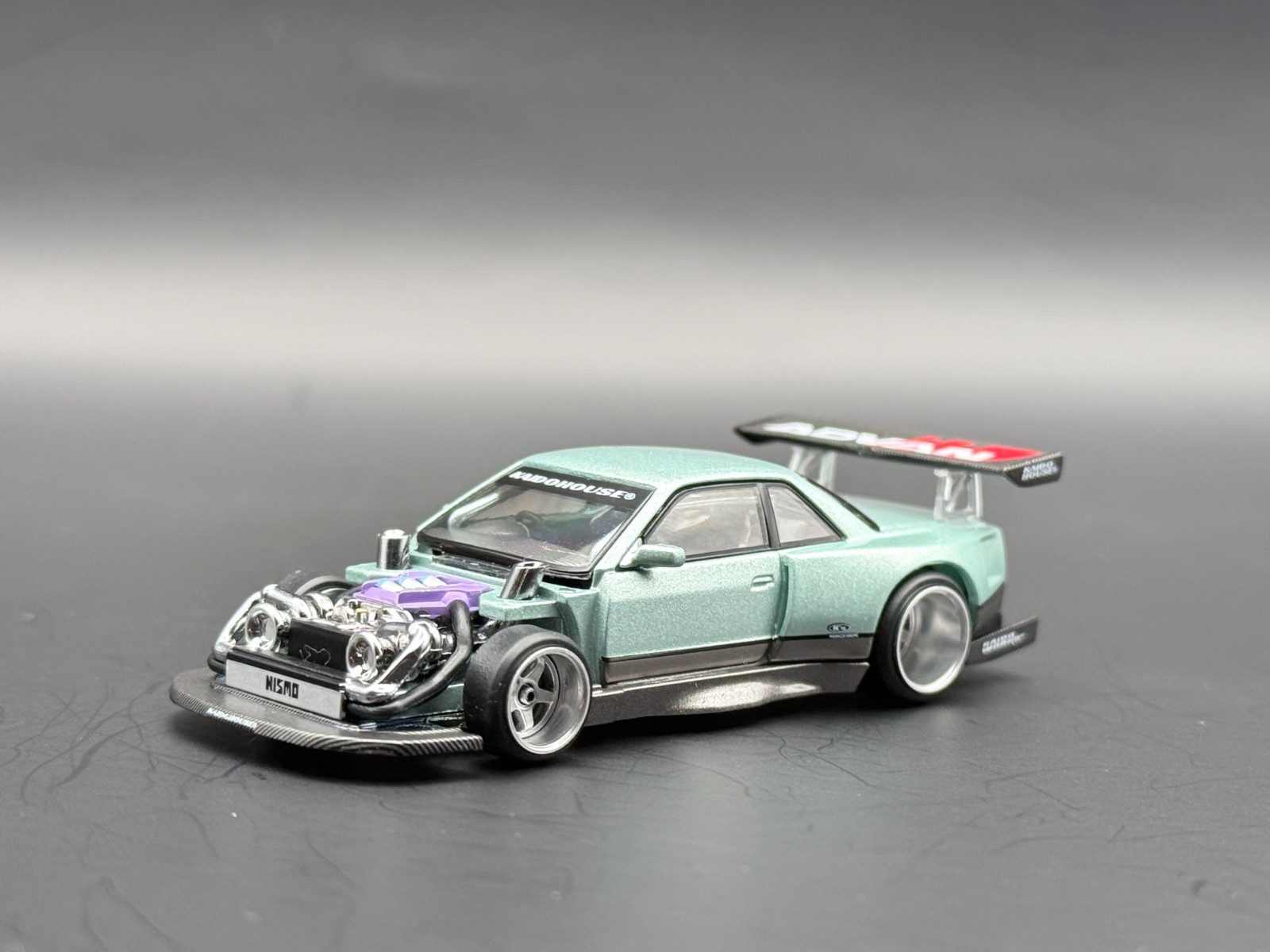Kaido House x Mini GT Nissan Silvia S13R KAIDO WORKS V1 Sea Foam Green #232 1/64