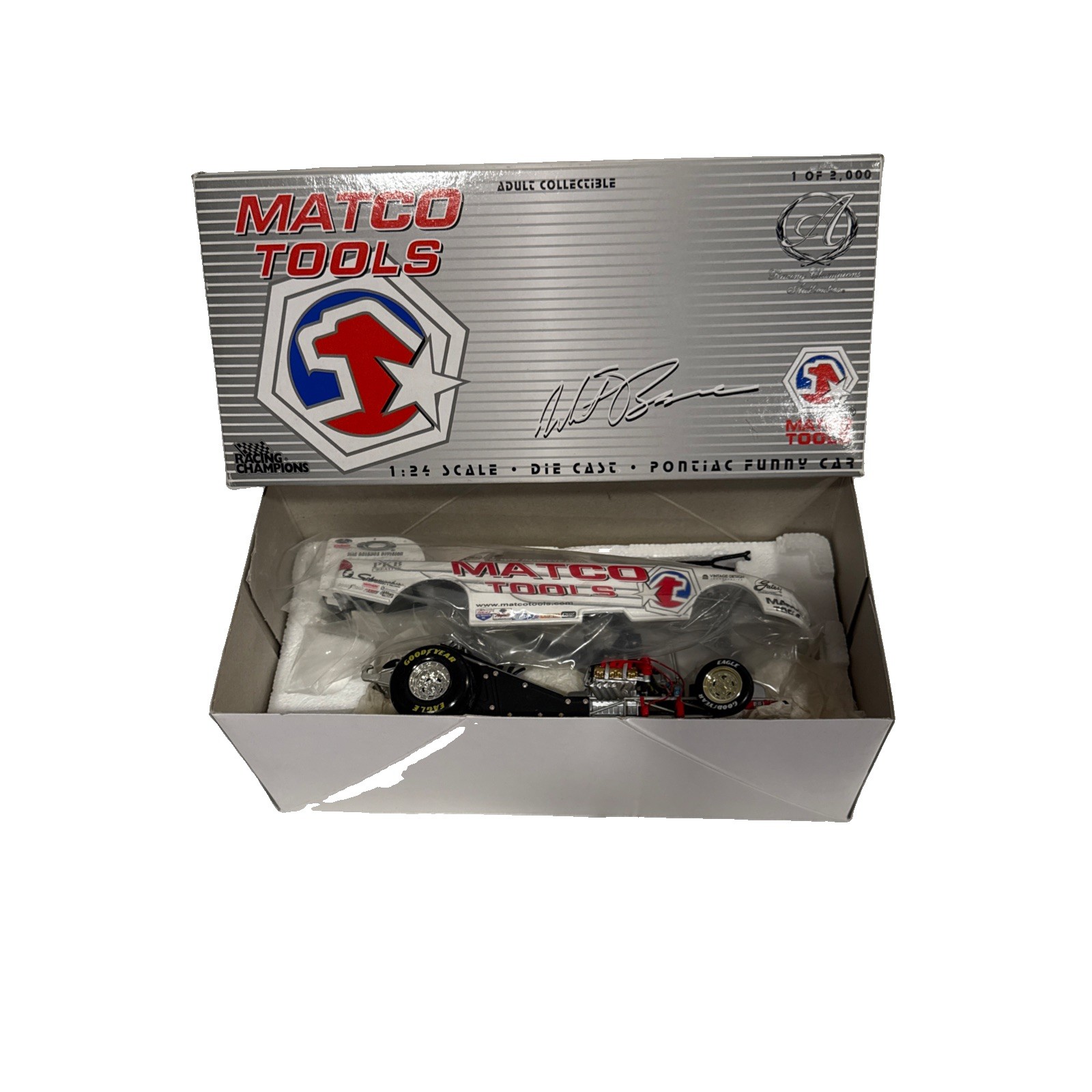 2002 MATCO TOOLS /WHIT BAZEMORE 1:24 DIE CAST PONTIAC FUNNY CAR RX2422R RC ERTL