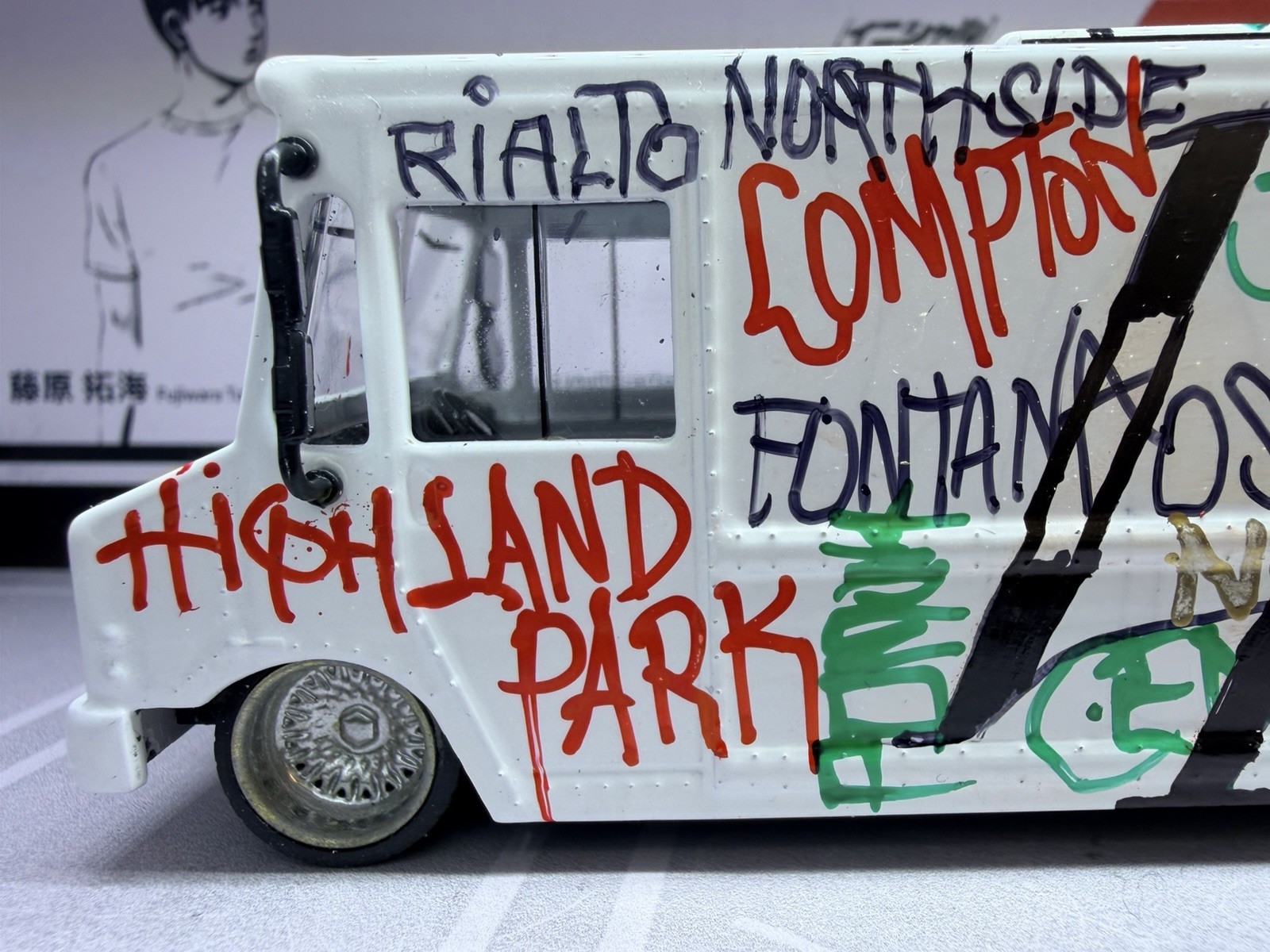 Food Truck MIJO 1:64 Die-cast American Diorama California Graffiti Taco Truck