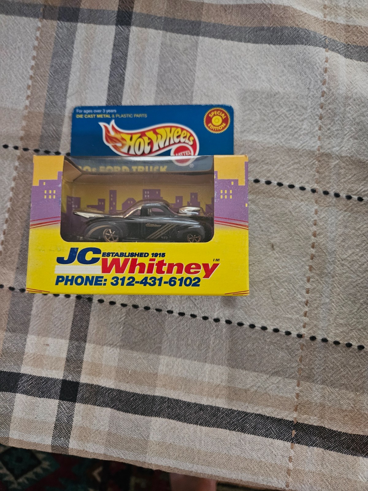 RARE JC Whitney Hot Wheels Promo Set – 4‑Car Bundle – Boxed & Carded – Clean Con