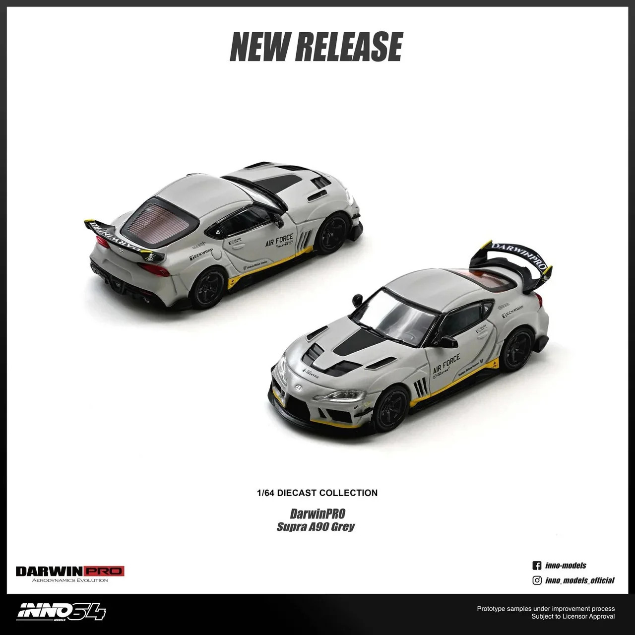 Inno64 1:64 Toyota Supra A90 DarwinPRO – Matte Grey