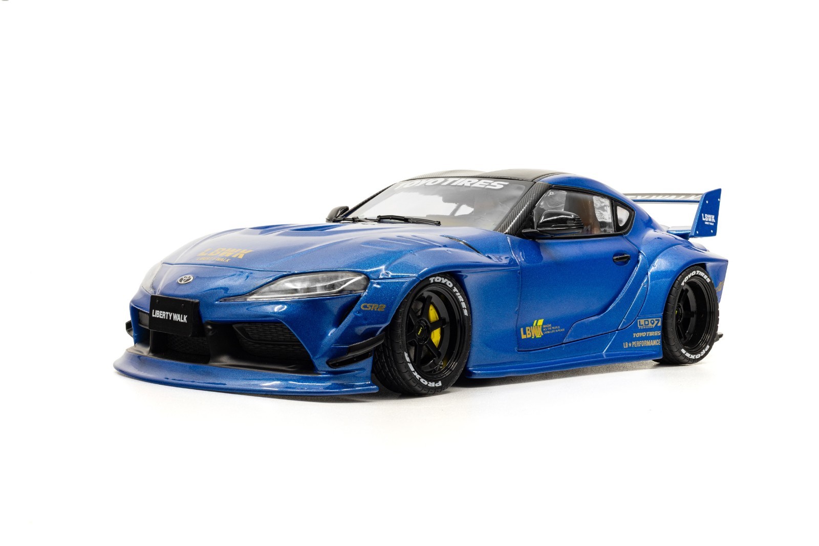 SOLIDO S1815503 TOYOTA GR SUPRA LIBERTY WALK BODY KIT BLUE METALLIC 2025 1/18