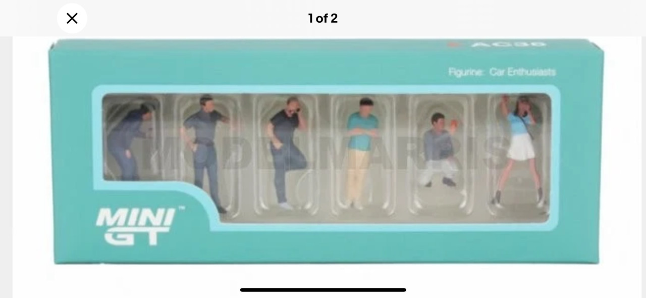 2025 Mini-GT Metal Diorama Figures: Set of (6) pcs CAR ENTHUSIASTS Item #MGTAC36