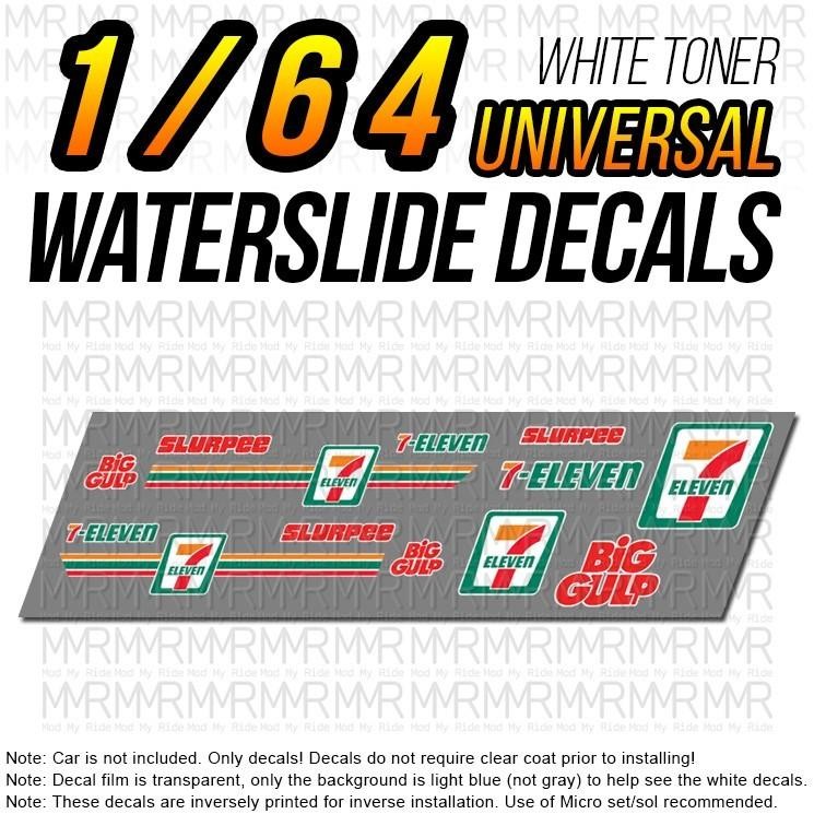 1/64 Scale 711 SUPRA v2 Custom White Toner Universal WaterSlide Decals for Hot
