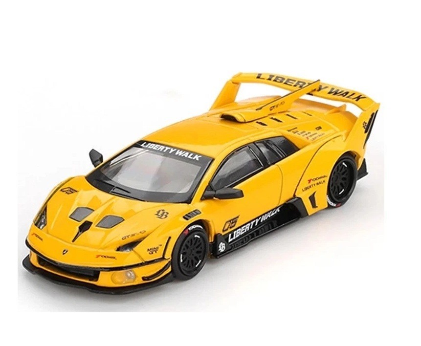Mini GT 1:64 LB-Silhouette WORKS LAMBORGHI MURCIELAGO GT Evo Yellow Model1135-4J