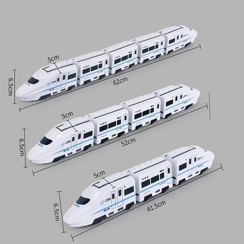 Kids DIY Simulation High Speed Railway Train Toy Car Electric Sound Light Model