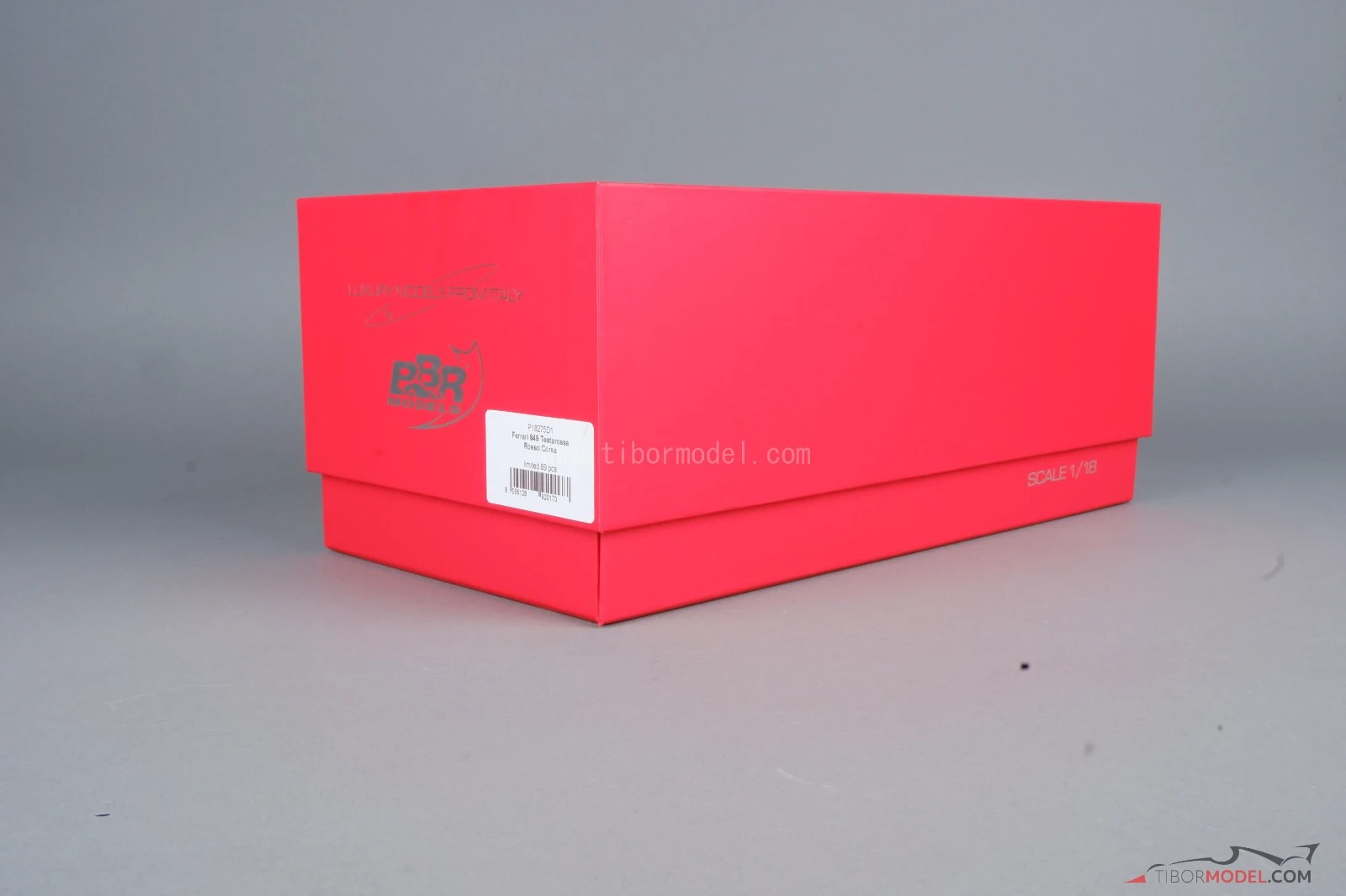 Ferrari 849 Testarossa 2025 red, rosso corsa, with showcase, 1:18 BBR, P18275D1