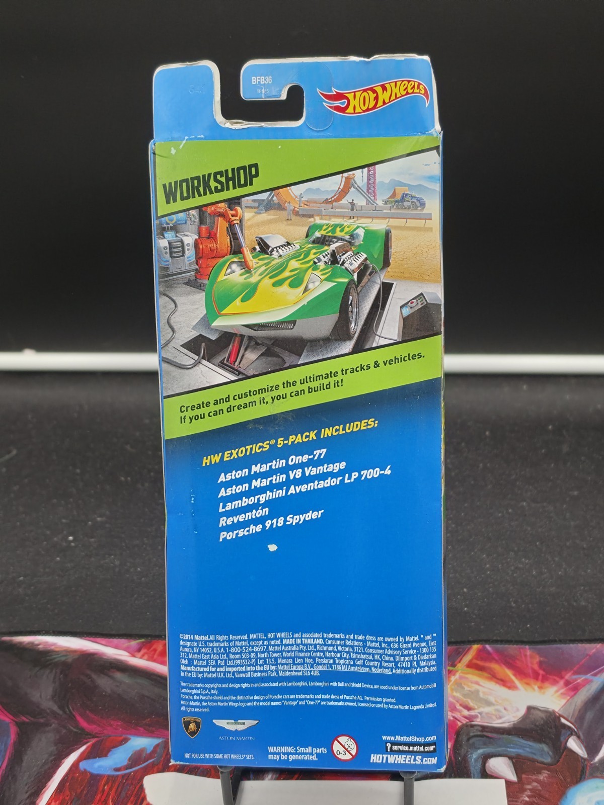 Hot Wheels HW Exotics 5-Pack Diecast Cars 1:64 Aston Martin Lamborghini Porsche