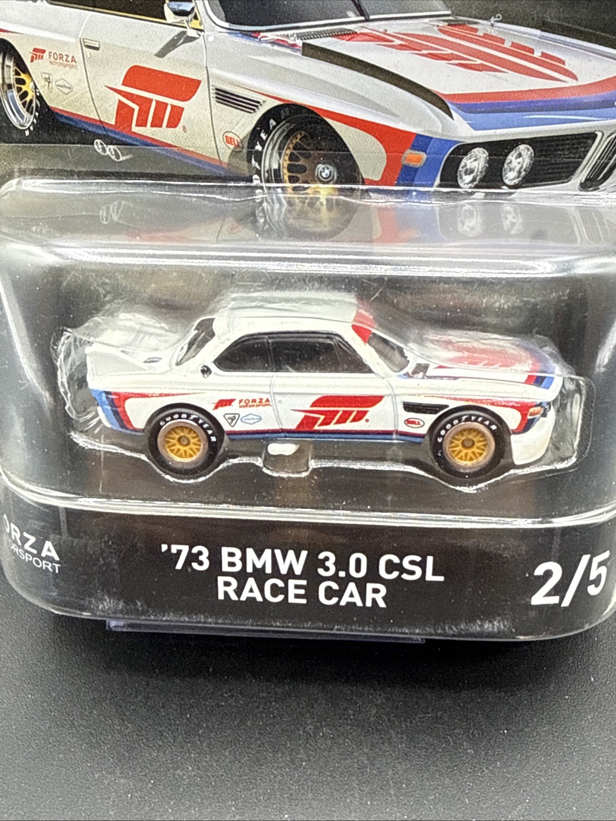 🚁2017 Hot Wheels Premium 73 BMW 3.0 CSL RACE CAR 2/5 white Forza Motorsport 🚁