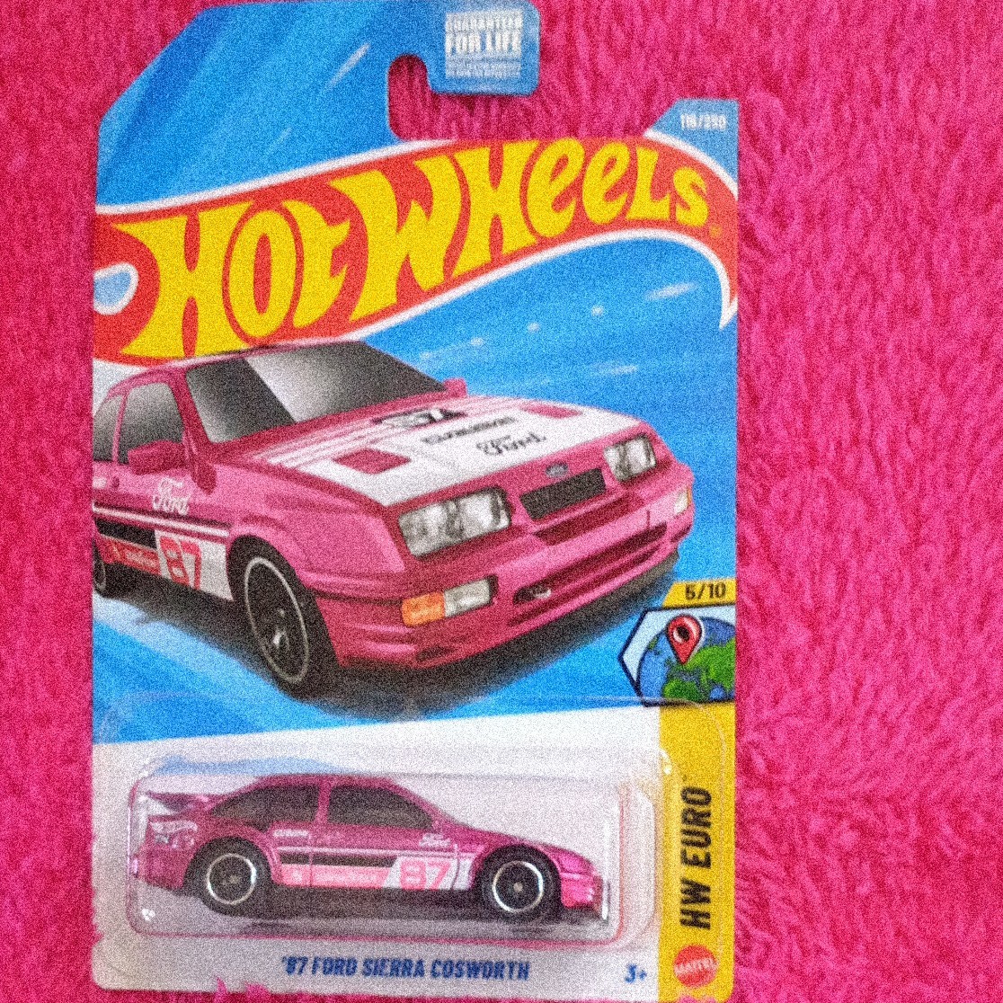 Hot Wheels HW Euro ’87 Ford Sierra Cosworth 1:64 Pink/White Diecast Unopened STH