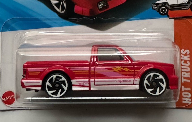 2025 Hot Wheels HW HOT TRUCKS 8/10 ’91 GMC Syclone 119/250 (Red)