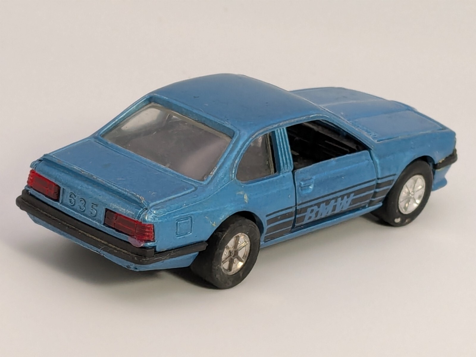 Vintage Pull Back Blue BMW 635 CSi SS-907 Sunnyside Racers 1/41 Diecast Car