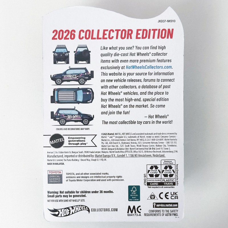 Mattel Hot Wheels 2026 Collector Edition #5 05 Toyota Land Cruiser Prado NEW