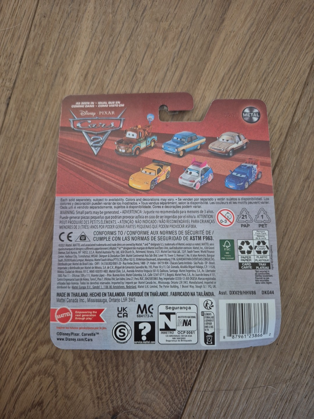 Mattel Disney Pixar Cars Tubbs Pacer Diecast Metal 1:55 Scale Tan Brown New