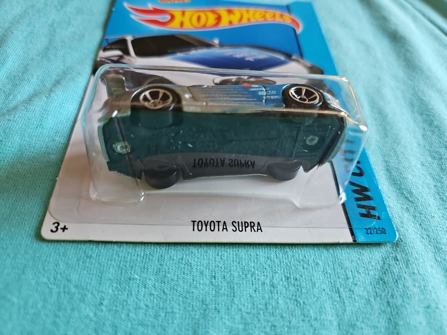 2014 Hot Wheels TOYOTA SUPRA Silver 22/250 GREAT CARD Night Burnerz KMART COLOR