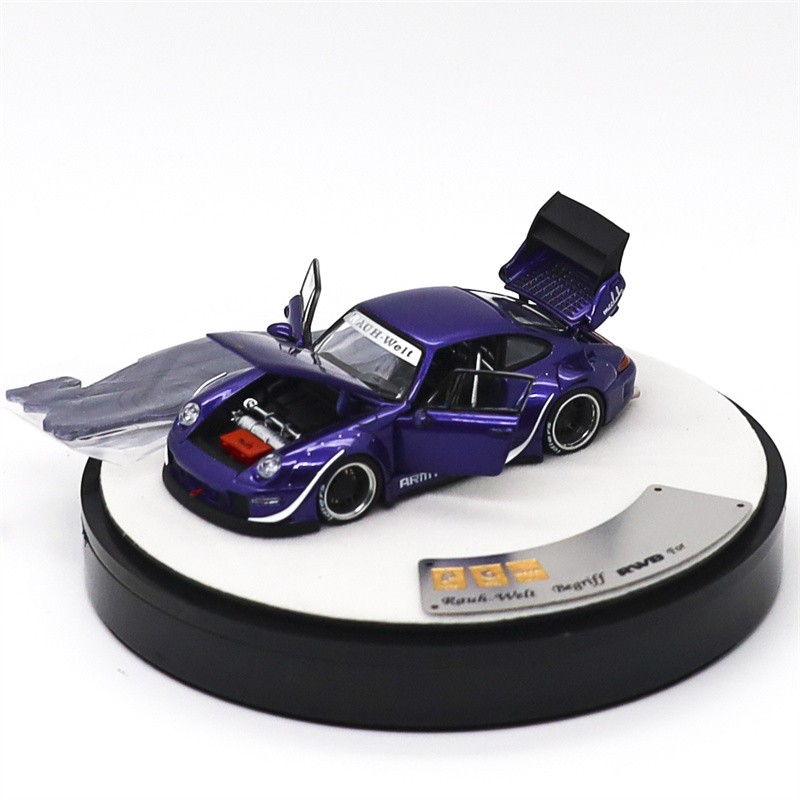 PGM 1:64 RWB 993 Army Girl Purple Diecast Model Car