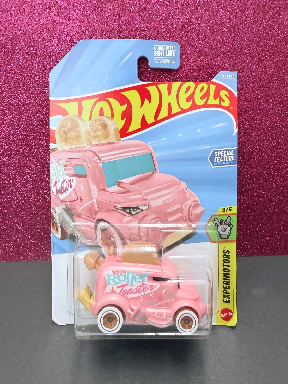 🎀 2026 PINK Hot Wheels “Roller Toaster”, Experimotors, 39/250, Brand New 🌸 🏁