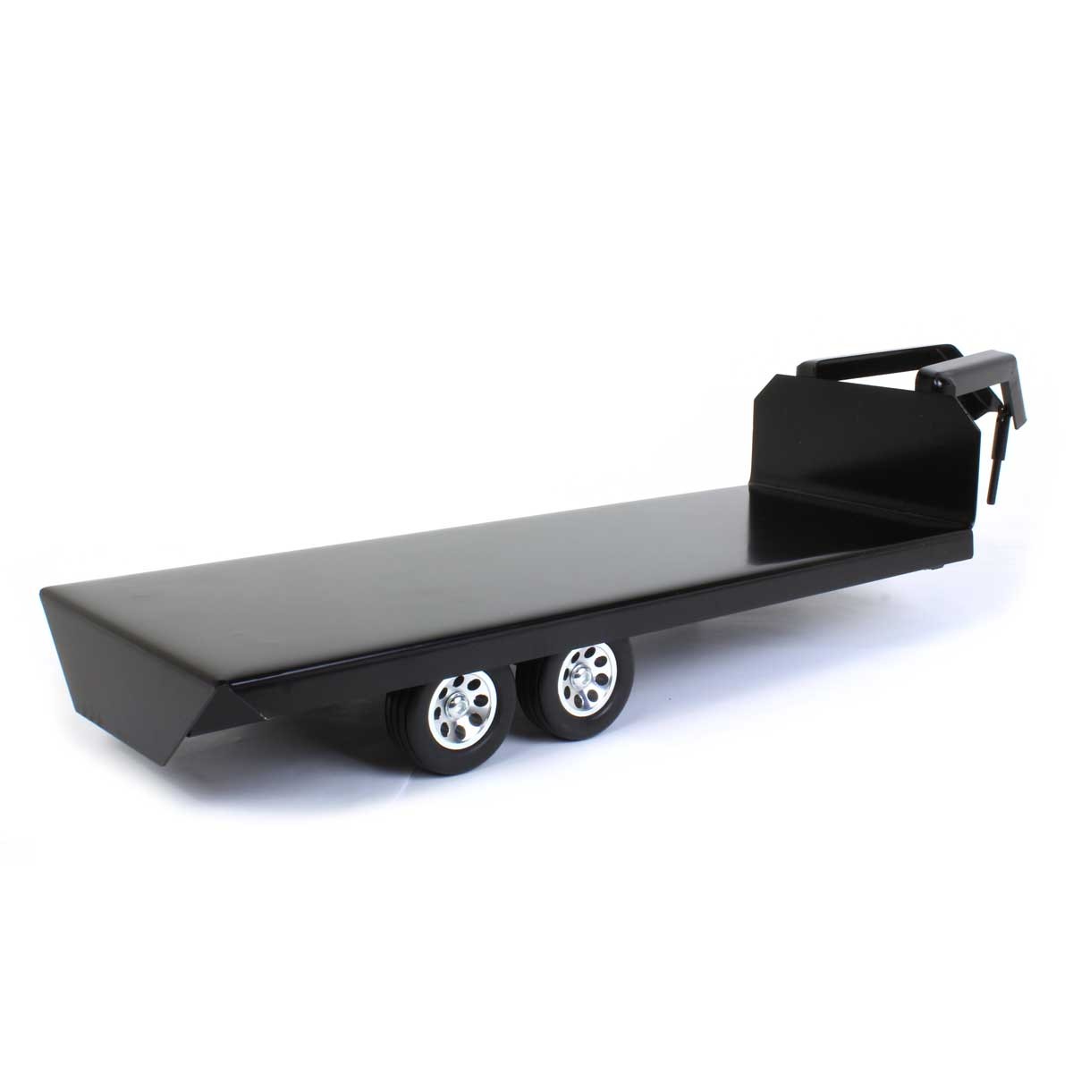 1/16 Little Buster Toys Black Metal Gooseneck Flatbed Trailer 200842