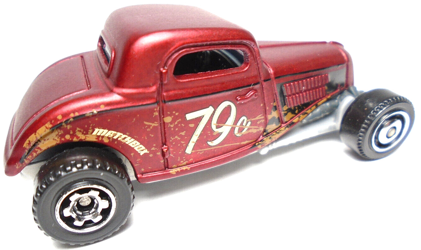 2017 MATCHBOX 1933 FORD COUPE #79C RED 1:64 DIECAST 2 1/2″ MUDDY CAR W/ BLACK