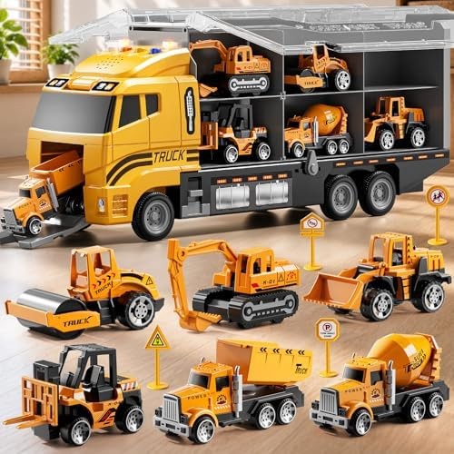 Carrier Truck Toddlers Toys for 3 4 5 6 7 Years Old Boys, Toy Truck Transport…