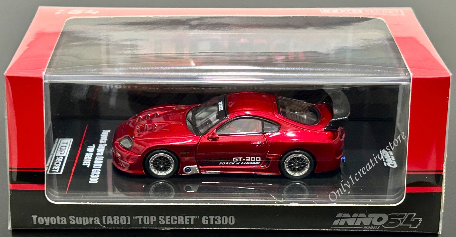 INNO64 Toyota Supra A80 GT300 Top Secret 1:64 Red IN64-A80TS-RED
