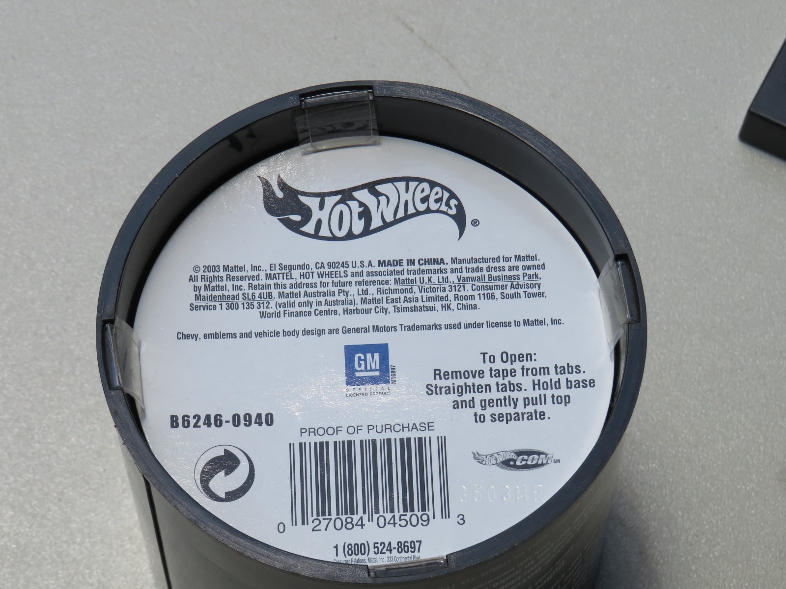 2003 Hot Wheels Oil Can 57 CHEVY FUNNY CAR Racing Series Limited Edition 1/1500