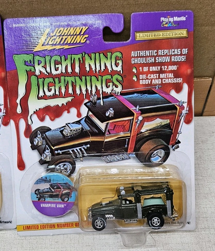 JOHNNY LIGHTNING 1997 Frightning Lightnings, Series 4 Complete Set Of 7 MONSTERS
