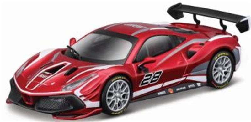 Bburago 1:43 488 CHALLENGE EVO 2020 Racing Red Diecast Model Car
