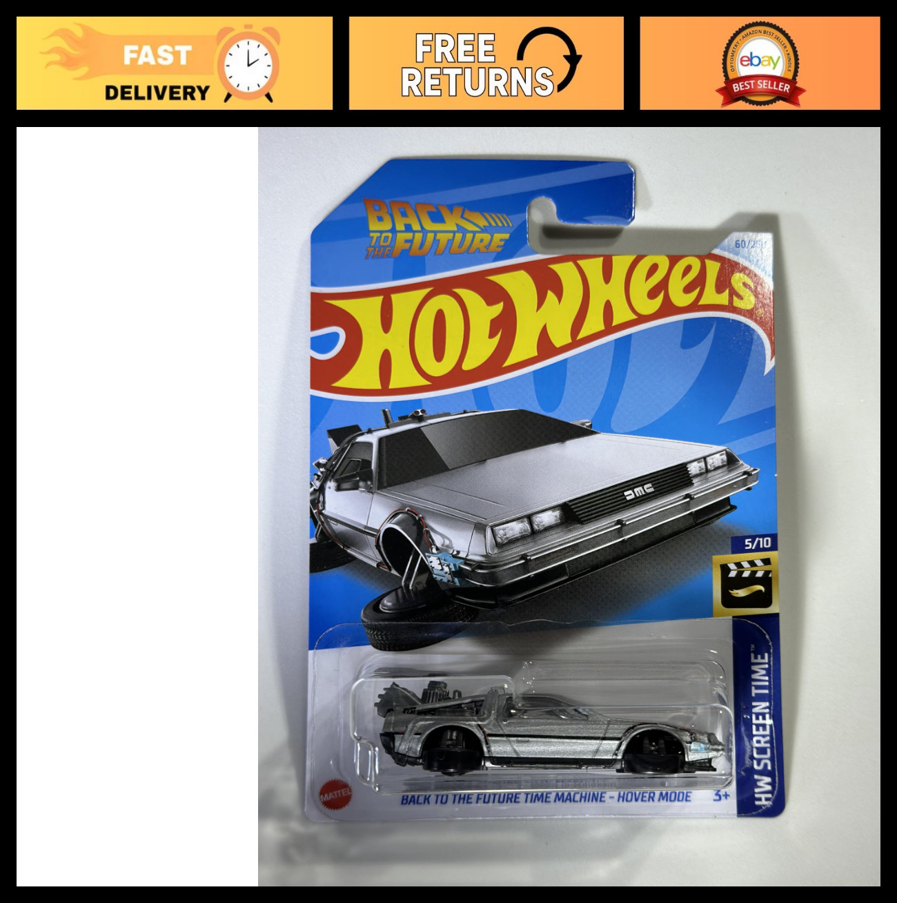 Back to the Future Time Machine Hot Wheels 2024 – Hover Mode, HW Screen Time, Co