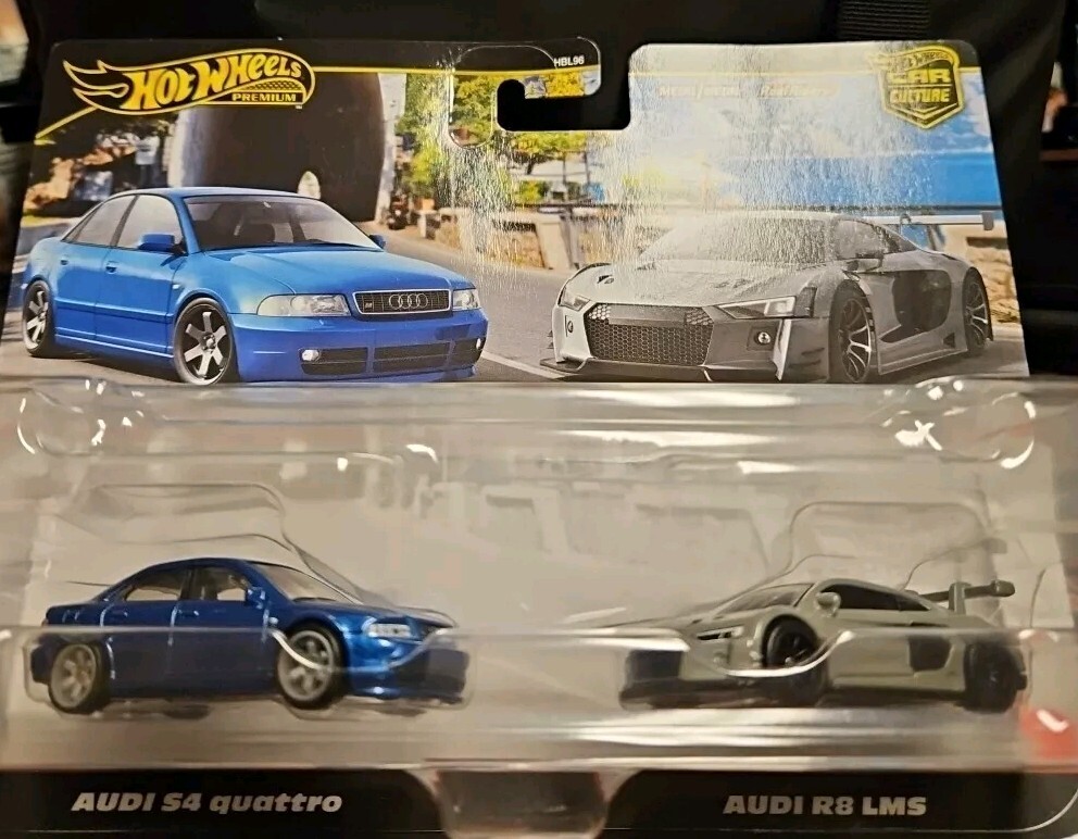 2024 Hot Wheels Premium Car Culture Twin 2 Pack Audi S4 Quattro & Audi R8 LMS