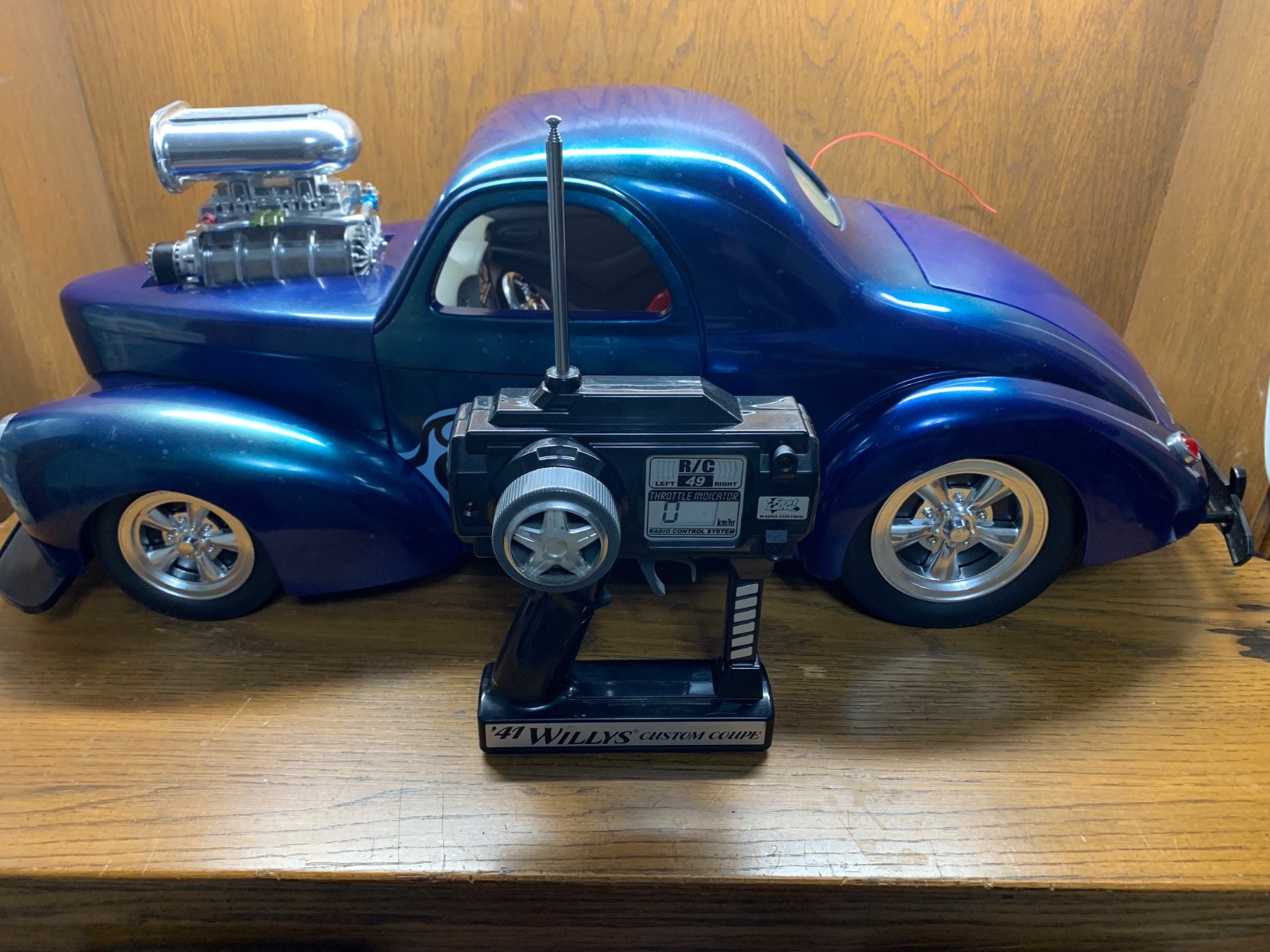 1941 Willys Coupe 1/6 R/C Fast Lane Eztec Scientific Toys (New Battery) Blue