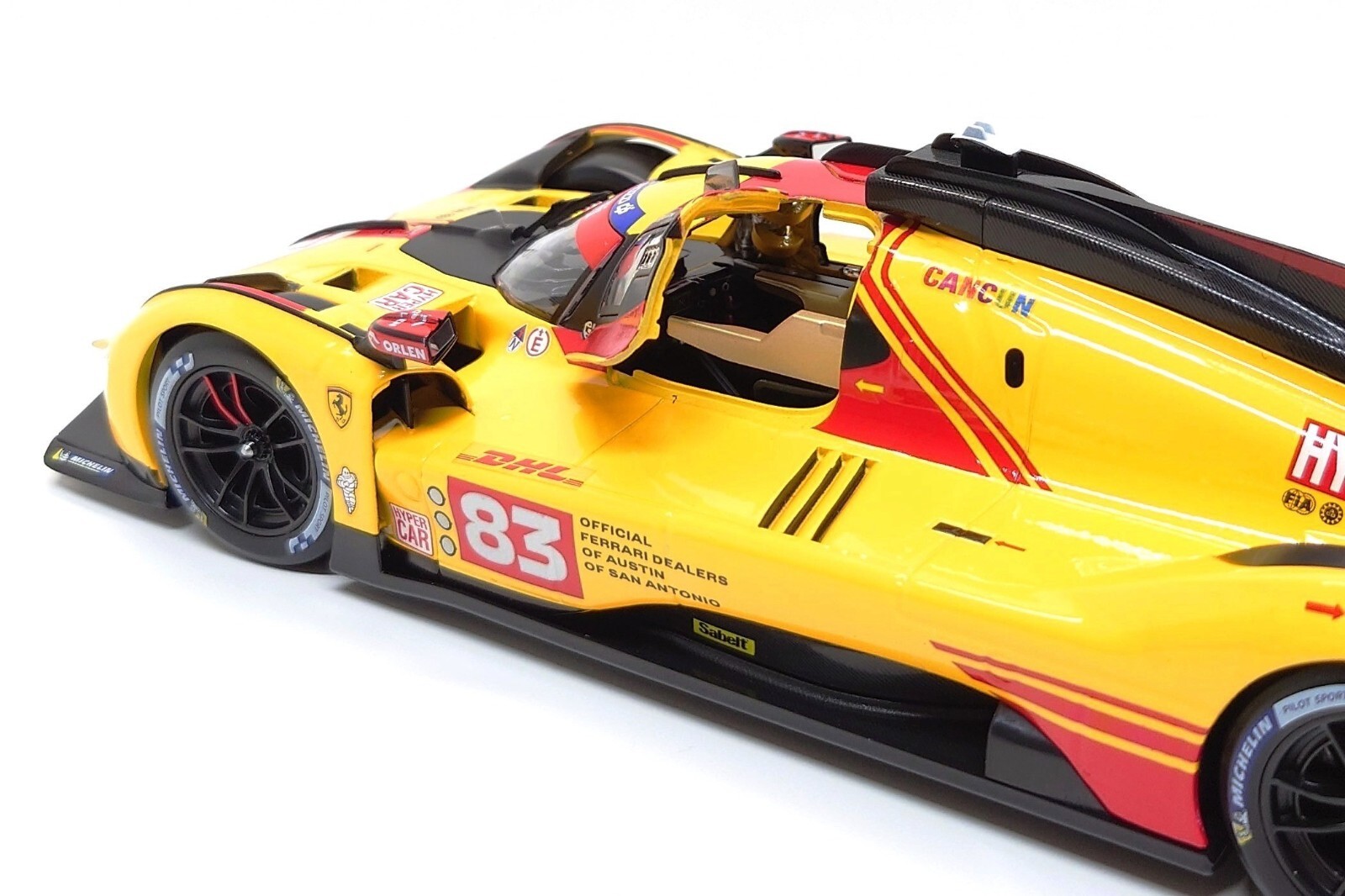 (Damaged Box) Bburago 1:18 Ferrari 499P #83 – 4th Place WEC Qatar 2024