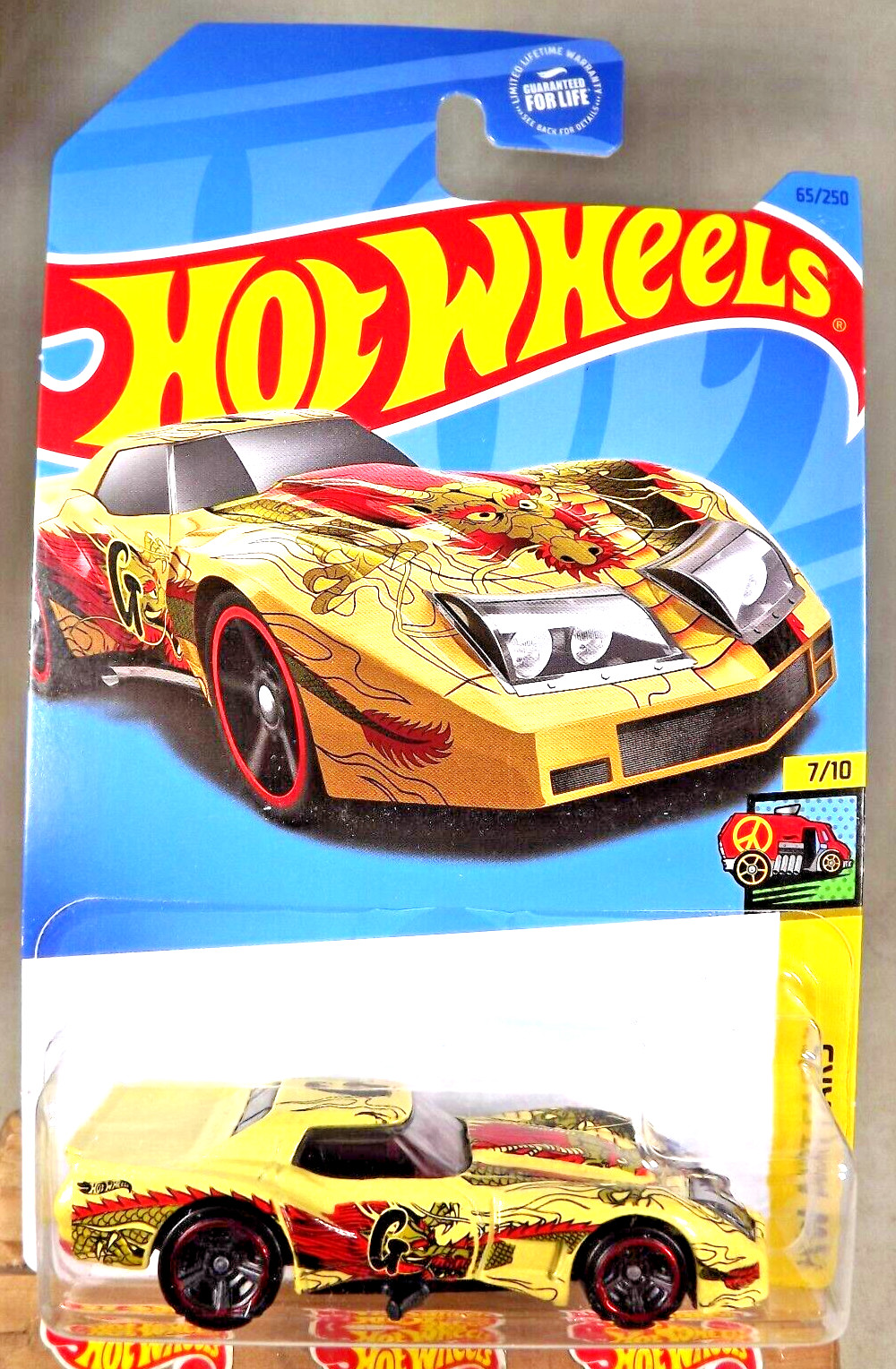 2023 Hot Wheels #65 HW Art Cars 7/10 ’76 GREENWOOD CORVETTE Yellow w/BlackMC5Sp