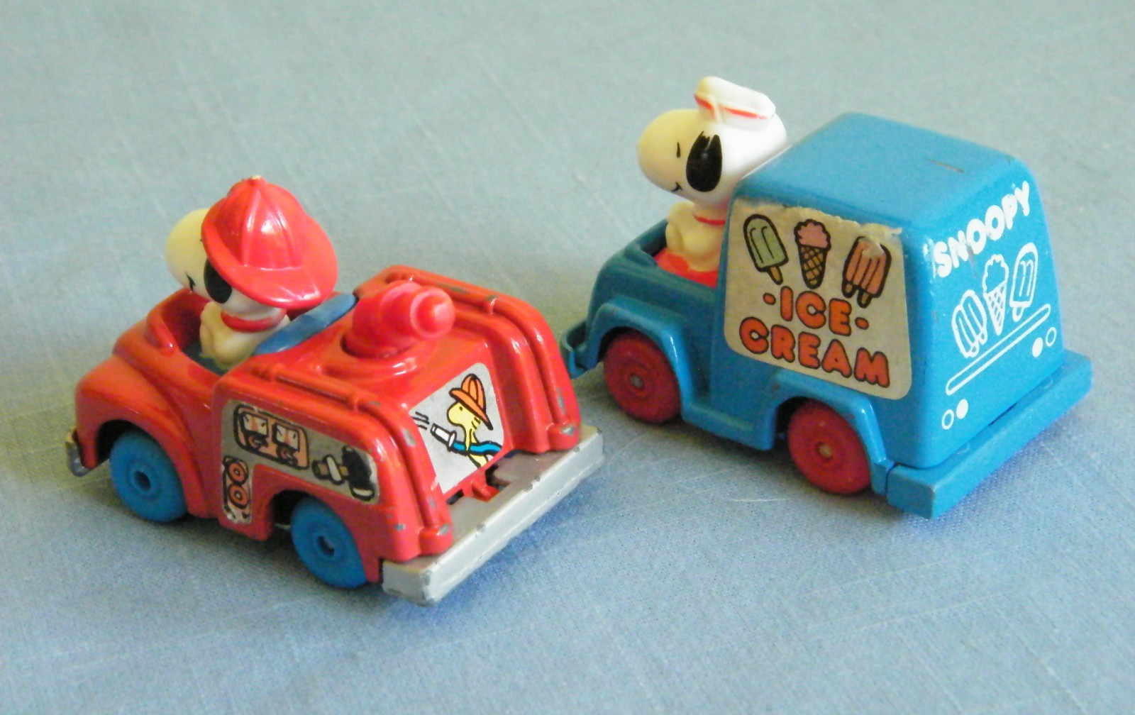 Vintage Peanuts Snoopy Diecast Vehicles Inter-Trad-Tec Lot of 6