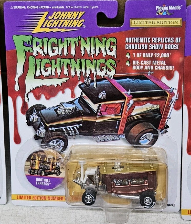 JOHNNY LIGHTNING 1997 Frightning Lightnings, Series 4 Complete Set Of 7 MONSTERS